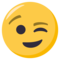 Winking Face emoji on Emojione